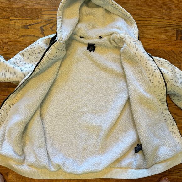 Buffalo David Bitton Francel Men's XL Sherpa Lined Zip Up Sweater White Black - Picture 4 of 15